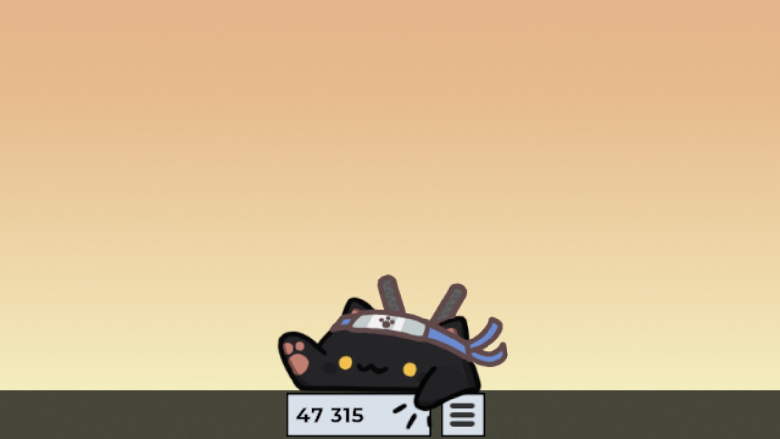 忍者装扮的黑猫